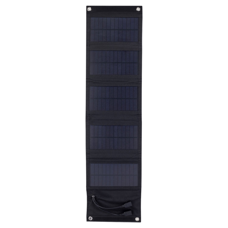 10W Monocrystalline Silicon Foldable Solar Panel Outdoor Charger with 5V Dual USB Ports (Black) - Charger by PMC Jewellery | Online Shopping South Africa | PMC Jewellery | Buy Now Pay Later Mobicred