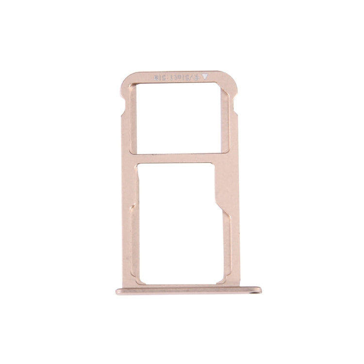 For Huawei Honor V8 Nano SIM + Micro SD / Nano SIM Card Tray(Gold) - Card Socket by PMc TechLife | Online Shopping South Africa | PMc TechLife | Buy Now Pay Later Mobicred