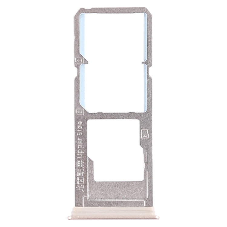 For Vivo Y79 2 x SIM Card Tray + Micro SD Card Tray (Gold) - Card Socket by PMc TechLife | Online Shopping South Africa | PMc TechLife | Buy Now Pay Later Mobicred