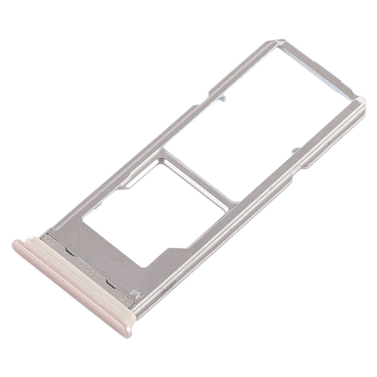 For Vivo Y79 2 x SIM Card Tray + Micro SD Card Tray (Gold) - Card Socket by PMc TechLife | Online Shopping South Africa | PMc TechLife | Buy Now Pay Later Mobicred