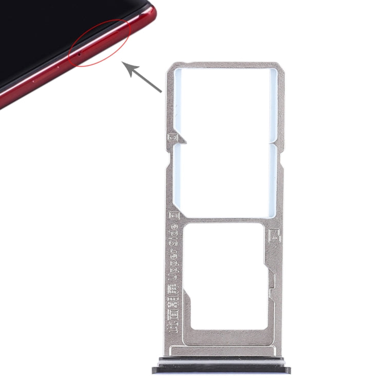 For Vivo Z1 2 x SIM Card Tray + Micro SD Card Tray (Blue) - Card Socket by PMc TechLife | Online Shopping South Africa | PMc TechLife | Buy Now Pay Later Mobicred