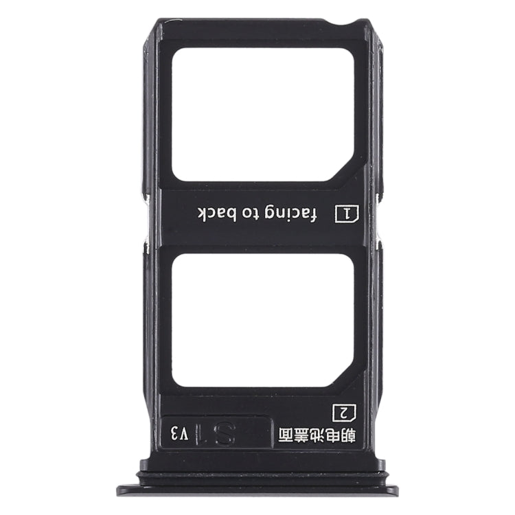 For Vivo X9 Plus 2 x SIM Card Tray (Black) - Card Socket by PMc TechLife | Online Shopping South Africa | PMc TechLife | Buy Now Pay Later Mobicred