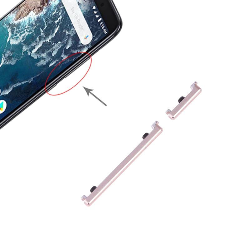 Power Button and Volume Control Button for Xiaomi Mi 6X / A2(Gold) - Home key & Side Key by PMc TechLife | Online Shopping South Africa | PMc TechLife | Buy Now Pay Later Mobicred