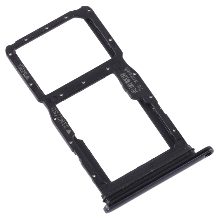 SIM Card Tray + SIM Card Tray / Micro SD Card Tray for Huawei Nova 5i (Black) - free shipping - PMC TechLife - Order now!