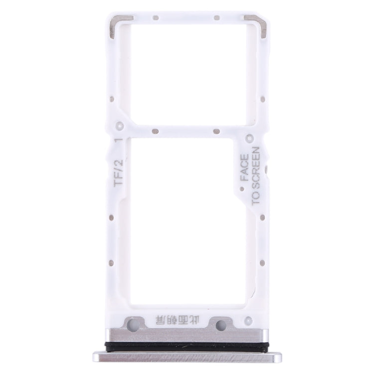 SIM Card Tray + SIM Card Tray / Micro SD Card Tray for Xiaomi Mi CC9 (Silver) - Card Tray by PMc TechLife | Online Shopping South Africa | PMc TechLife | Buy Now Pay Later Mobicred