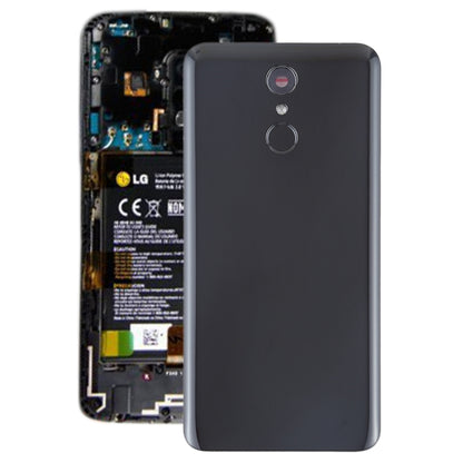 Battery Back Cover with Camera Lens & Fingerprint Sensor for LG Q7 / Q7+(Black) - For LG by PMC Jewellery | Online Shopping South Africa | PMC Jewellery | Buy Now Pay Later Mobicred