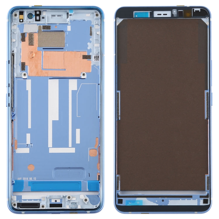 Middle Frame Bezel Plate for HTC U11+ (Blue) - Full Housing Cover by PMC TechLife | Online Shopping South Africa | PMC TechLife | Buy Now Pay Later Mobicred