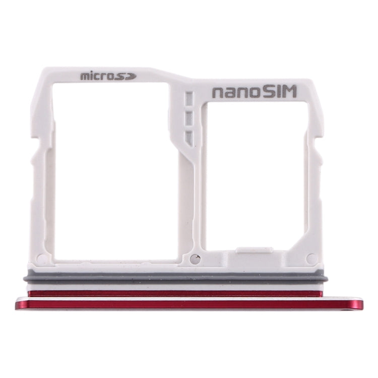SIM Card Tray + Micro SD Card Tray for LG V40 ThinQ (Red) - free shipping - PMc TechLife - Order now!