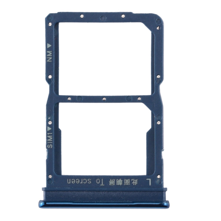 SIM Card Tray + NM Card Tray for Huawei Honor 20 Lite (Blue) - Card Socket by PMc TechLife | Online Shopping South Africa | PMc TechLife | Buy Now Pay Later Mobicred