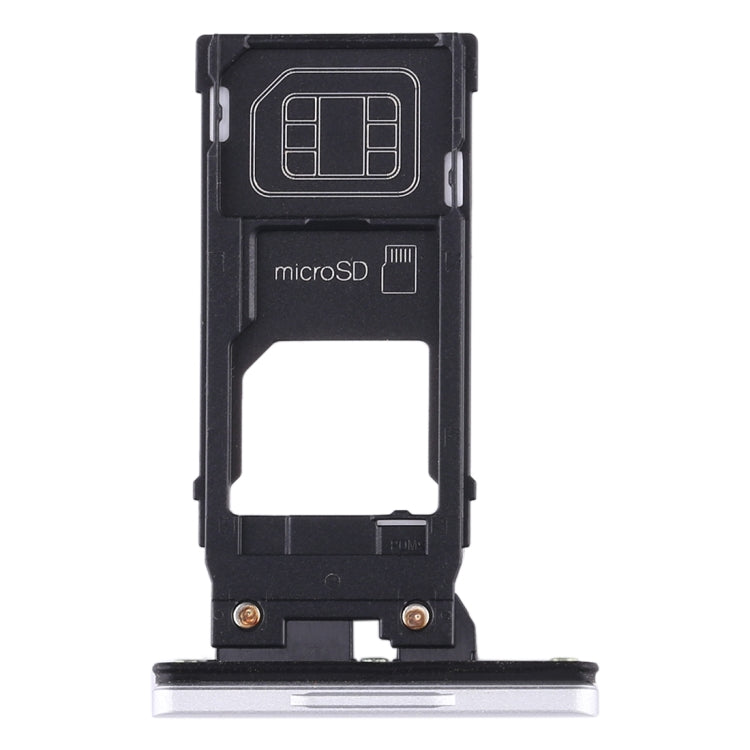 SIM Card Tray + Micro SD Card Tray for Sony Xperia XZ3(White) - Card Tray by PMc TechLife | Online Shopping South Africa | PMc TechLife | Buy Now Pay Later Mobicred