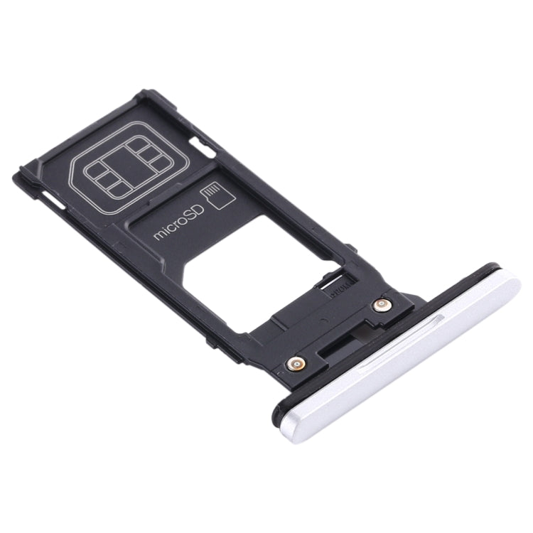 SIM Card Tray + Micro SD Card Tray for Sony Xperia XZ3(White) - Card Tray by PMc TechLife | Online Shopping South Africa | PMc TechLife | Buy Now Pay Later Mobicred
