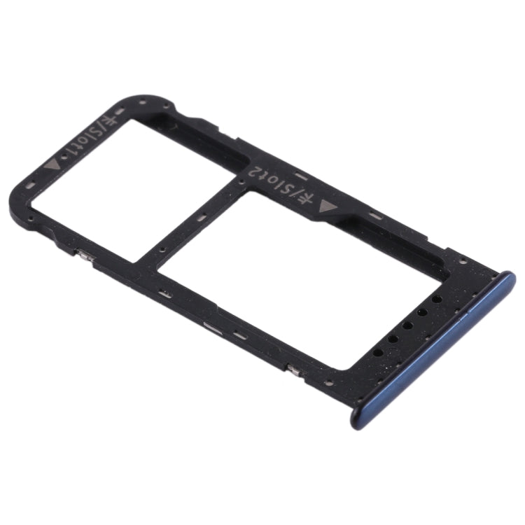 SIM Card Tray + SIM Card Tray / Micro SD Card Tray for Huawei Honor V9 Play (Blue) - Card Socket by PMc TechLife | Online Shopping South Africa | PMc TechLife | Buy Now Pay Later Mobicred