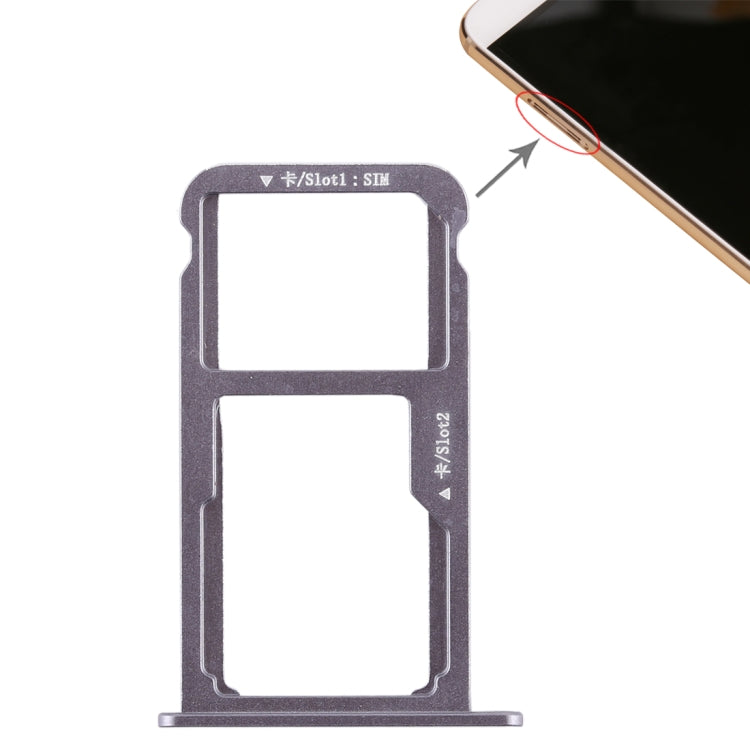 SIM Card Tray + SIM Card Tray / Micro SD Card for Huawei G9 Plus (Grey) - Card Socket by PMc TechLife | Online Shopping South Africa | PMc TechLife | Buy Now Pay Later Mobicred
