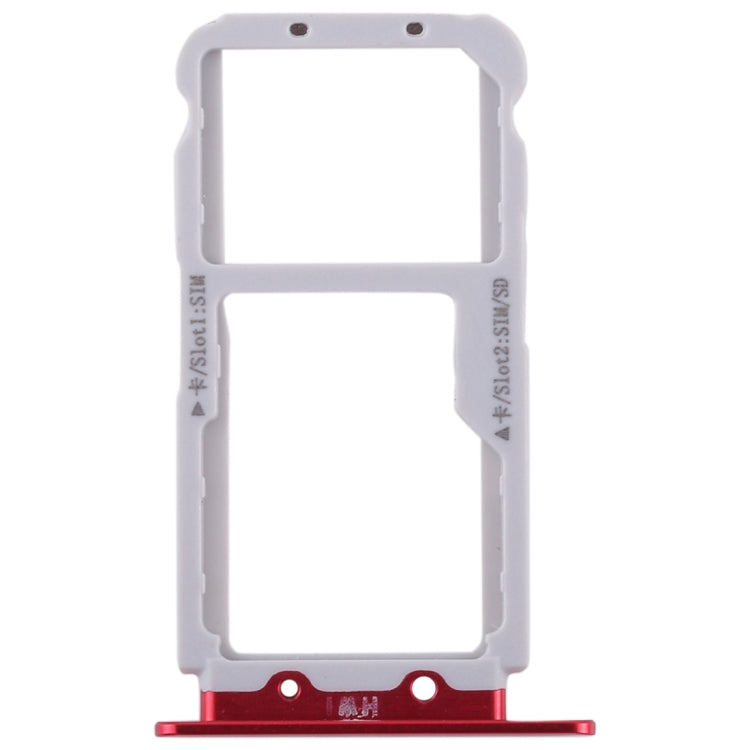 2 SIM Card Tray / Micro SD Card Tray for Huawei Nova 2s(Red) - Card Socket by PMc TechLife | Online Shopping South Africa | PMc TechLife | Buy Now Pay Later Mobicred