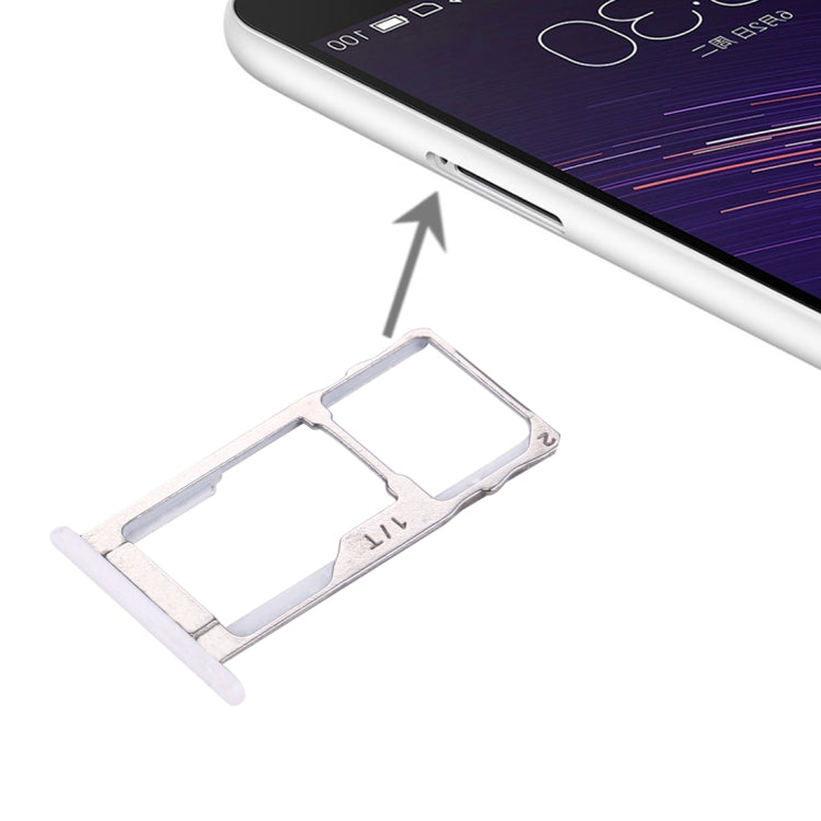 For Meizu Meilan Metal SIM + SIM / Micro SD Card Tray  (White) - For Meizu by PMc TechLife | Online Shopping South Africa | PMc TechLife | Buy Now Pay Later Mobicred