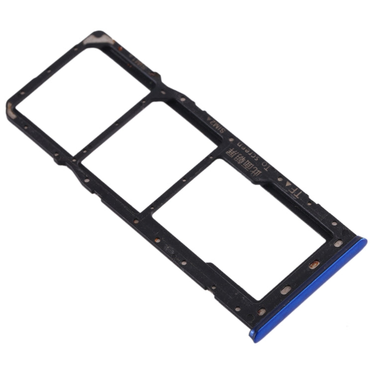 For OPPO Realme 3 SIM Card Tray + SIM Card Tray + Micro SD Card Tray (Blue) - Card Socket by PMc TechLife | Online Shopping South Africa | PMc TechLife | Buy Now Pay Later Mobicred