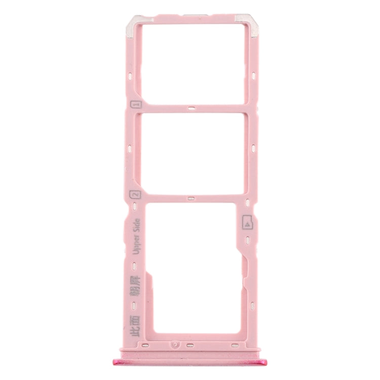 For vivo Y3 SIM Card Tray + SIM Card Tray + Micro SD Card Tray (Red) - Card Socket by PMc TechLife | Online Shopping South Africa | PMc TechLife | Buy Now Pay Later Mobicred