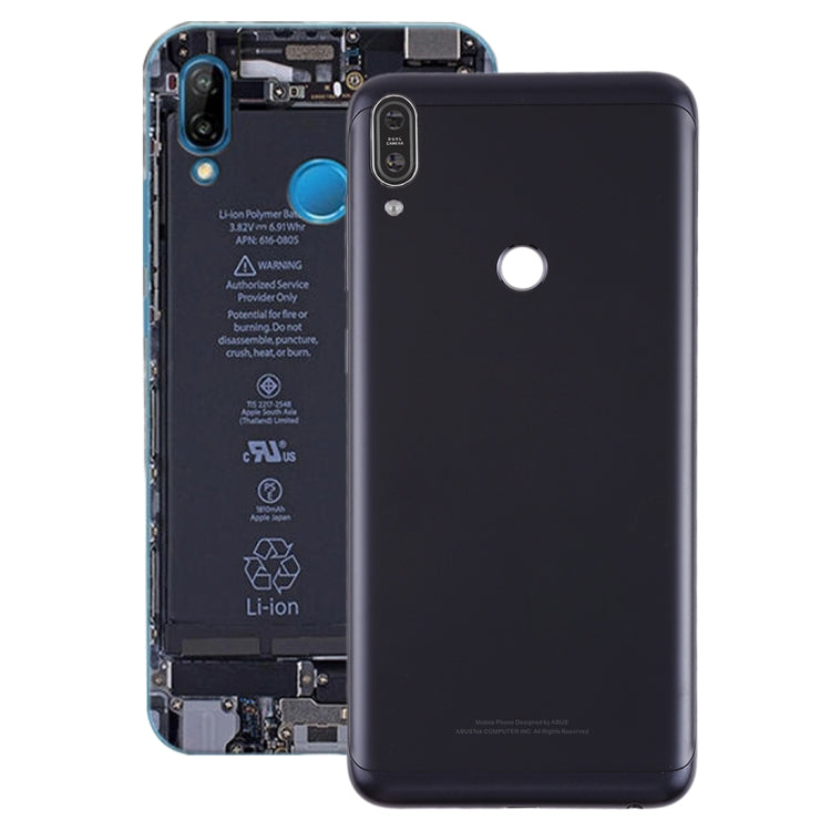 Back Cover with Camera Lens & Side Keys for Asus Zenfone Max Pro (M1) / ZB601KL(Black) - Back Cover by PMC TechLife | Online Shopping South Africa | PMC TechLife | Buy Now Pay Later Mobicred