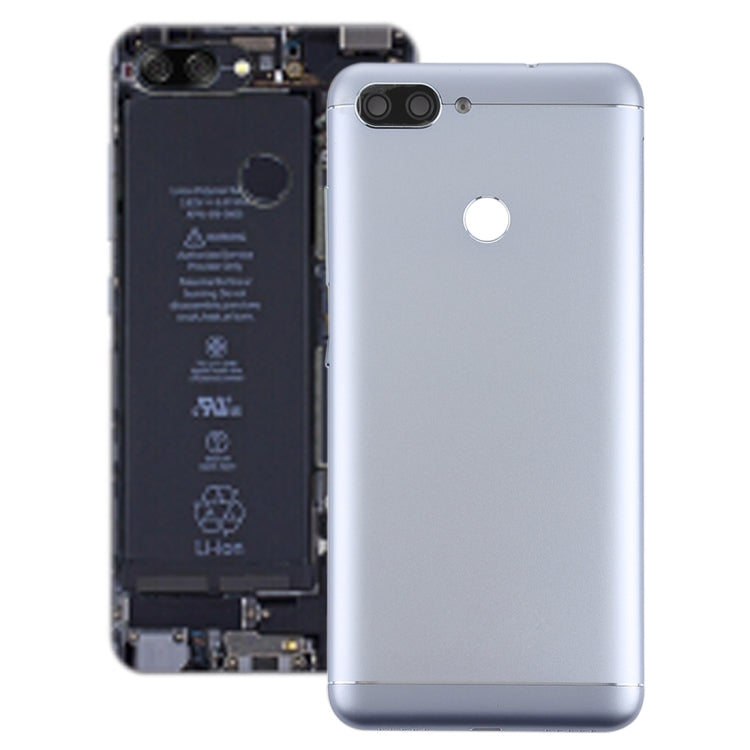 Back Cover with Camera Lens & Side Keys for Asus Zenfone Max Plus (M1) / ZB570TL(Grey) - Back Cover by PMC Jewellery | Online Shopping South Africa | PMC Jewellery | Buy Now Pay Later Mobicred