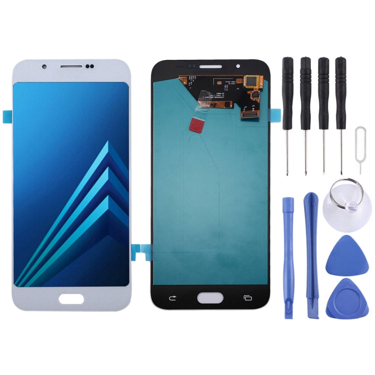 Oled LCD Screen for Galaxy A8 with Digitizer Full Assembly (White) - free shipping - PMc TechLife - Order now!
