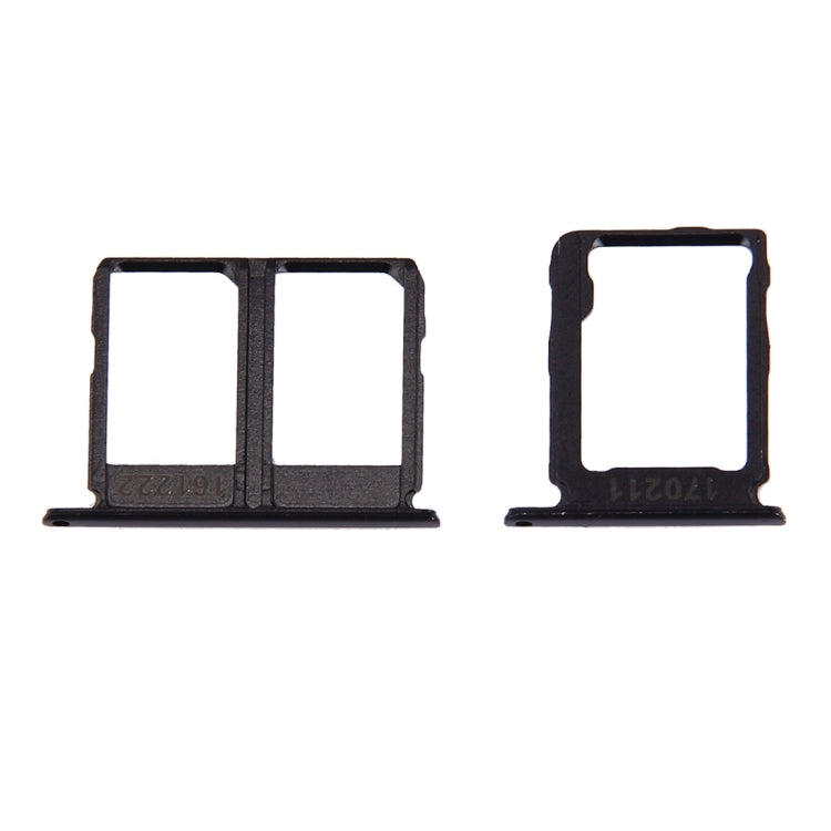 For Galaxy C9 Pro / C9000 SIM Card Tray + Micro SD Card Tray (Black) - Card Socket by PMC TechLife | Online Shopping South Africa | PMC TechLife