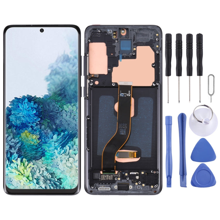 Original Super AMOLED LCD Screen for Samsung Galaxy S20+ 5G SM-G986B/G985 Digitizer Full Assembly with Frame (Black) - free shipping - PMc TechLife - Order now!