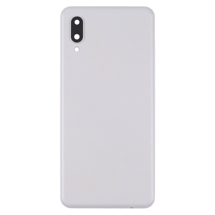 For Samsung Galaxy A02 Battery Back Cover with Camera Lens Cover (White) - free shipping - PMc TechLife - Order now!