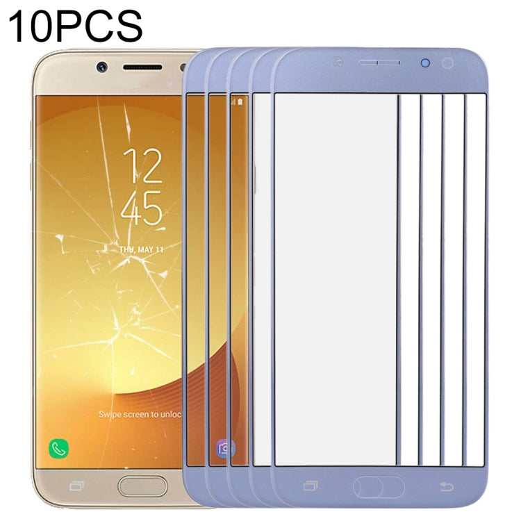 For Samsung Galaxy J7 (2017) / J730 10pcs Front Screen Outer Glass Lens (Blue) - free shipping - PMc TechLife - Order now!