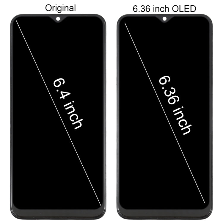 6.36 inch OLED LCD Screen for Samsung Galaxy A20 SM-A205 Digitizer Full Assembly with Frame (Black) - free shipping - PMc TechLife - Order now!