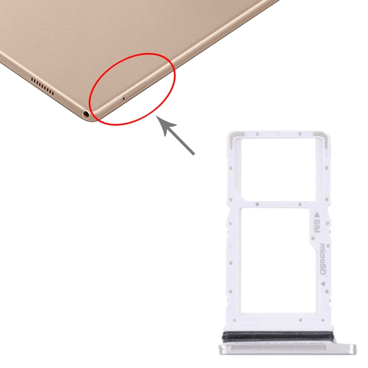 For Samsung Galaxy Tab A7 10.4 (2020) SM-T505 SIM Card Tray + Micro SD Card Tray (White) - free shipping - PMc TechLife - Order now!
