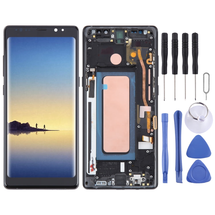 For Samsung Galaxy Note 8 SM-N950 TFT Material LCD Screen Digitizer Full Assembly with Frame (Black) - free shipping - PMc TechLife - Order now!