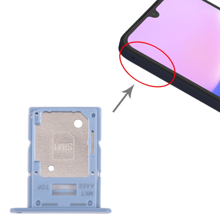 For Samsung Galaxy A15 4G SM-A155F Original SIM Card Tray + SIM / Micro SD Card Tray (Blue) - Card Socket by PMC Jewellery | Online Shopping South Africa | PMC Jewellery | Buy Now Pay Later Mobicred