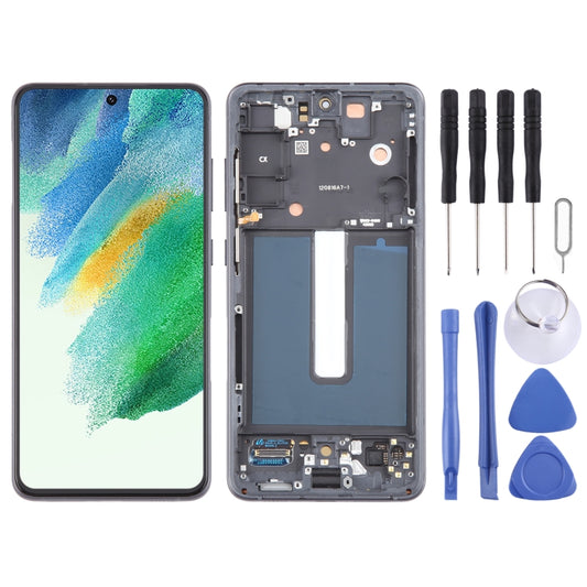 For Samsung Galaxy S21 FE 5G SM-G990B Original LCD Screen Digitizer Full Assembly with Frame (Black) - LCD Screen by PMC Jewellery | Online Shopping South Africa | PMC Jewellery | Buy Now Pay Later Mobicred