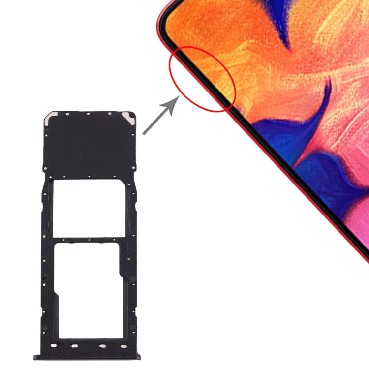 For Galaxy A10 SIM Card Tray + Micro SD Card Tray (Black) - free shipping - PMc TechLife - Order now!