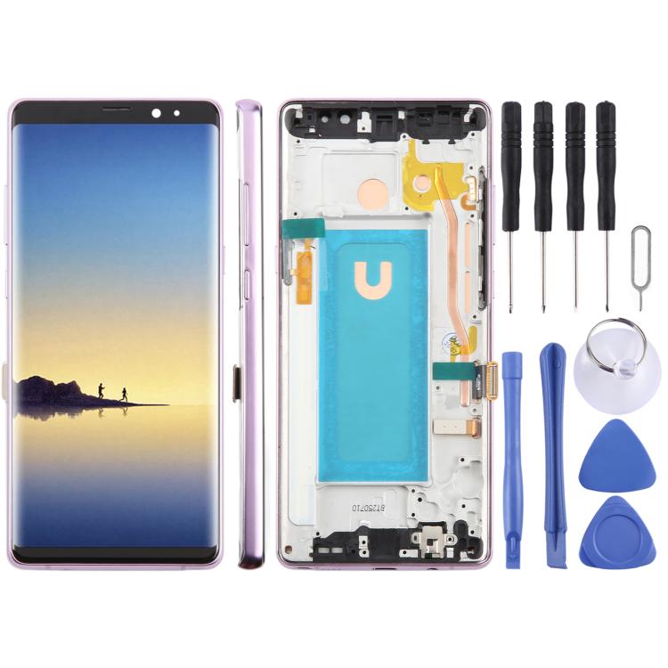 For Samsung Galaxy Note 8 SM-N950F 6.25 inch TFT LCD Screen Digitizer Full Assembly with Frame (Purple) - free shipping - PMC TechLife - Order now!