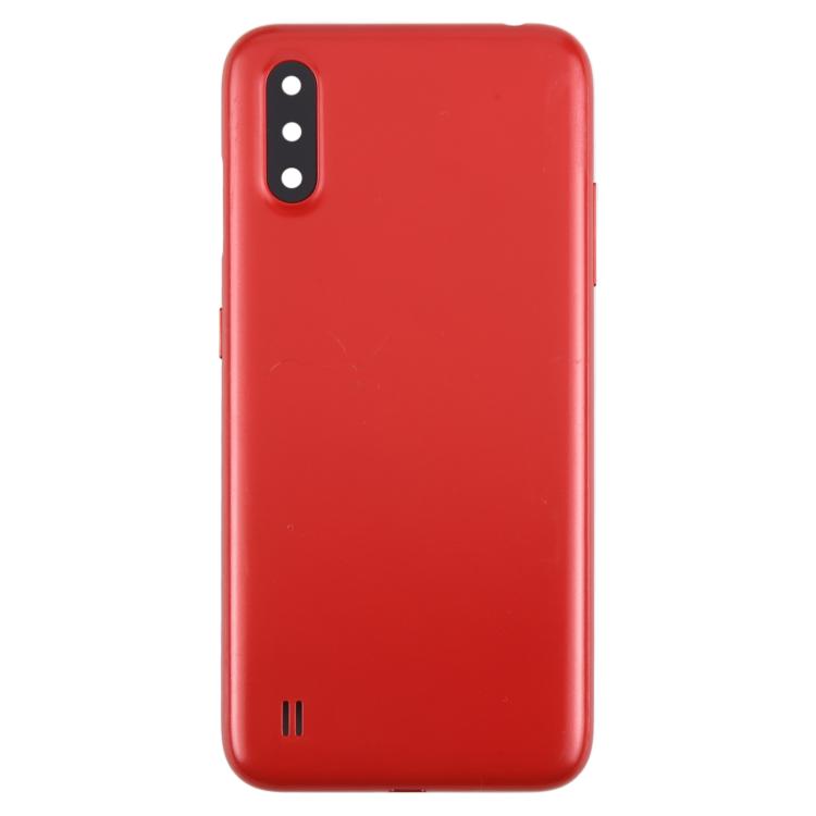 For Samsung Galaxy A01 SM-A015F Back Cover with Camera Lens Cover(Red) - free shipping - PMC TechLife - Order now!