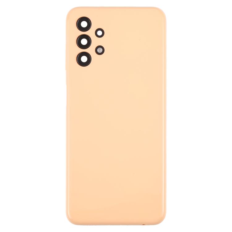 For Samsung Galaxy A13 SM-A135F Back Cover with Camera Lens Cover(Orange) - free shipping - PMC TechLife - Order now!