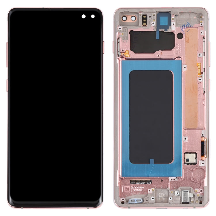 Original Super AMOLED LCD Screen for Samsung Galaxy S10+ Digitizer Full Assembly with Frame (Pink) - free shipping - PMc TechLife - Order now!