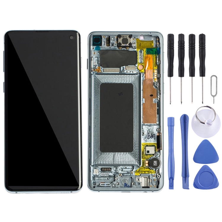 Original Super AMOLED LCD Screen for Galaxy S10 4G Digitizer Full Assembly with Frame (Blue) - free shipping - PMc TechLife - Order now!