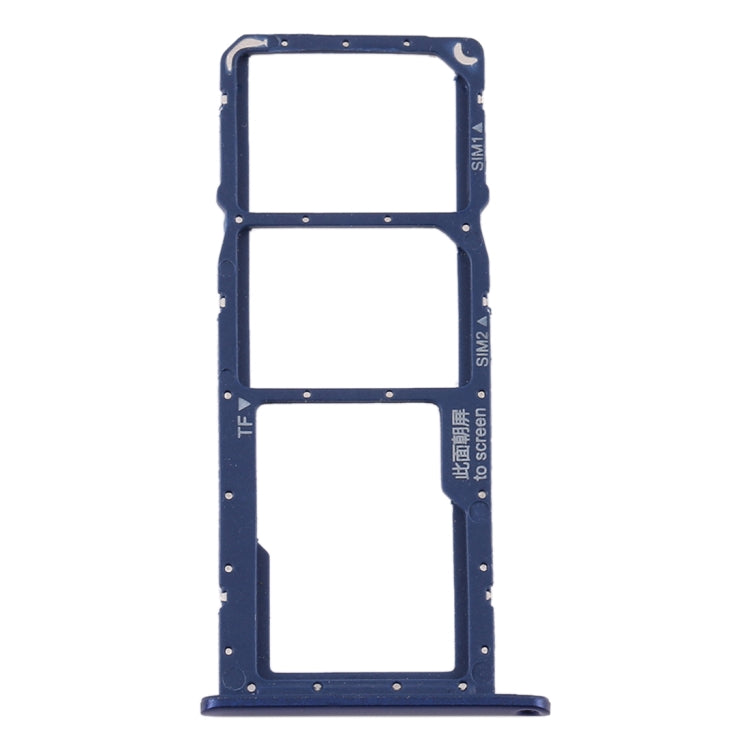 SIM Card Tray + SIM Card Tray + Micro SD Card Tray for Huawei Y6 (2019) (Blue) - Card Socket by PMc TechLife | Online Shopping South Africa | PMc TechLife | Buy Now Pay Later Mobicred