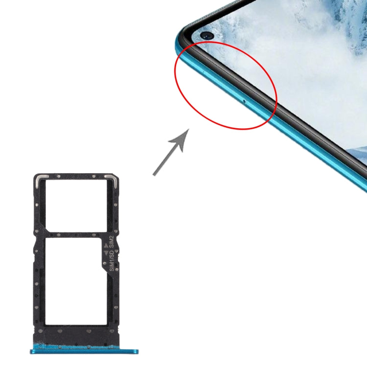 SIM Card Tray + SIM Card Tray / Micro SD Card Tray for Huawei Maimang 9 (Blue) - Card Socket by PMc TechLife | Online Shopping South Africa | PMc TechLife | Buy Now Pay Later Mobicred