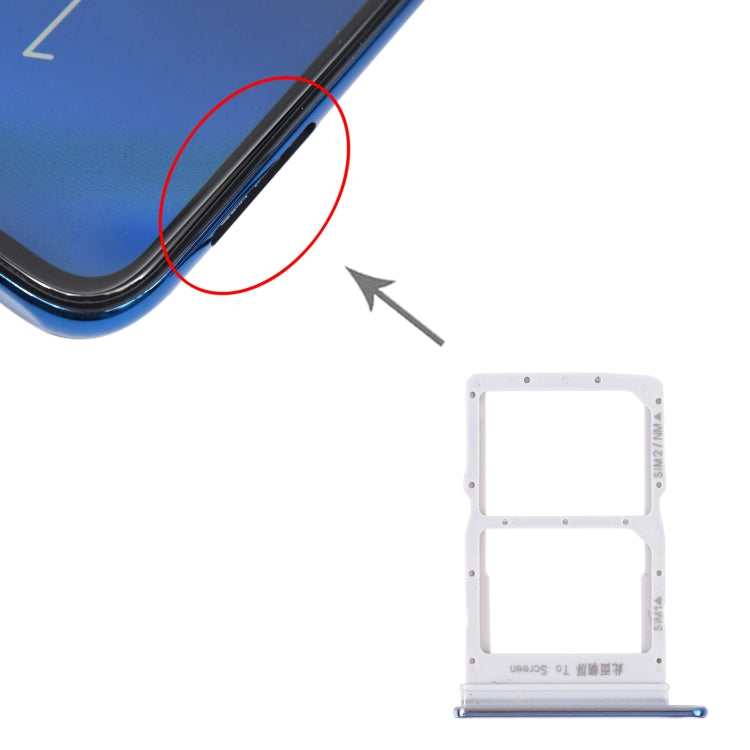 SIM Card Tray + SIM Card Tray / NMicro Card Tray for Honor X10 Max 5G (Silver) - Card Socket by PMc TechLife | Online Shopping South Africa | PMc TechLife | Buy Now Pay Later Mobicred