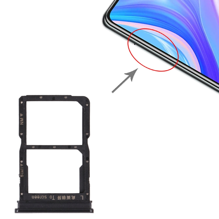 SIM Card Tray + NM Card Tray for Huawei P Smart S (Black) - Card Socket by PMc TechLife | Online Shopping South Africa | PMc TechLife | Buy Now Pay Later Mobicred