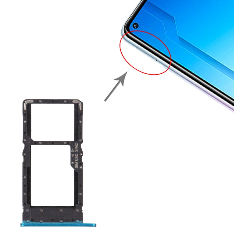 SIM Card Tray + SIM Card Tray / Micro SD Card Tray for Honor Play4 (Blue) - free shipping - PMc TechLife - Order now!