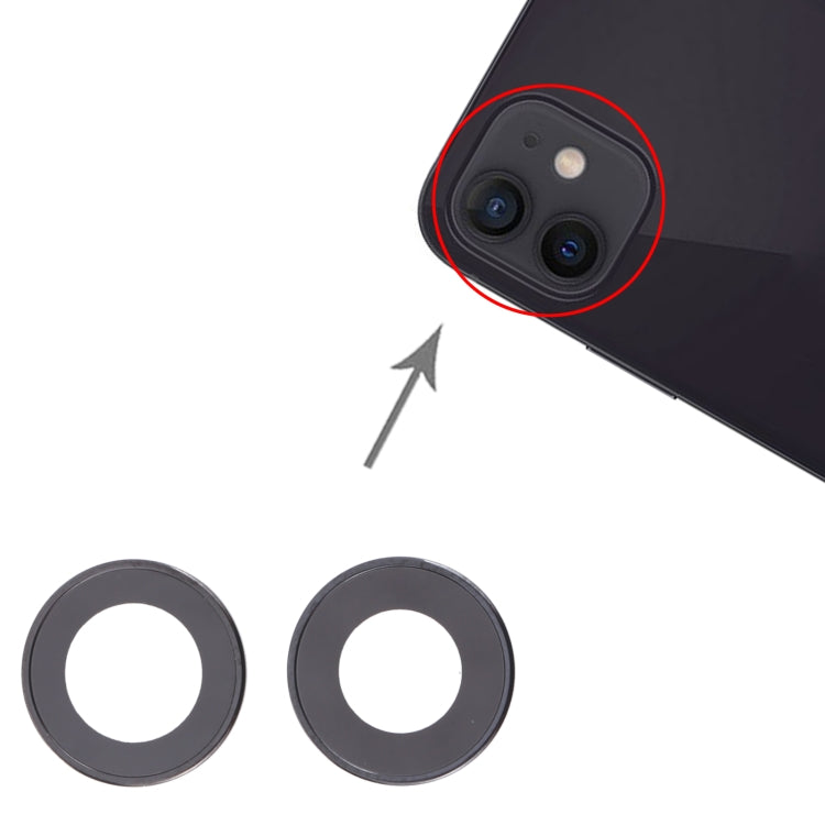 2 PCS Rear Camera Glass Lens Metal Inside Protector Hoop Ring for iPhone 13 / 13 Mini - free shipping - PMC TechLife - Order now!