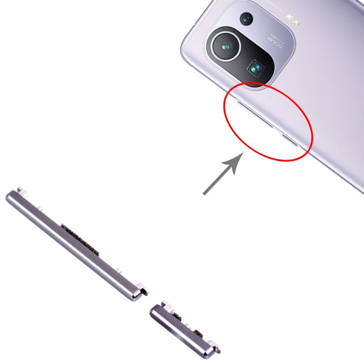 Power Button and Volume Control Button for Xiaomi Mi 11 Pro M2102k1AC (Black) - Home key & Side Key by PMc TechLife | Online Shopping South Africa | PMc TechLife | Buy Now Pay Later Mobicred