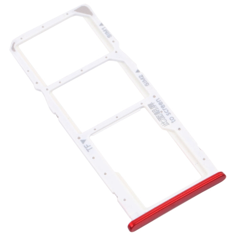 SIM Card Tray + SIM Card Tray + Micro SD Card Tray for Honor 7C (Red) - Card Socket by PMc TechLife | Online Shopping South Africa | PMc TechLife | Buy Now Pay Later Mobicred