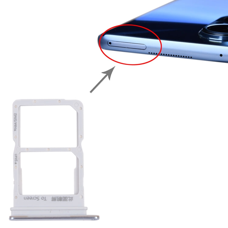 SIM Card Tray + SIM Card Tray for Huawei Nova 9 SE (Silver) - free shipping - PMc TechLife - Order now!