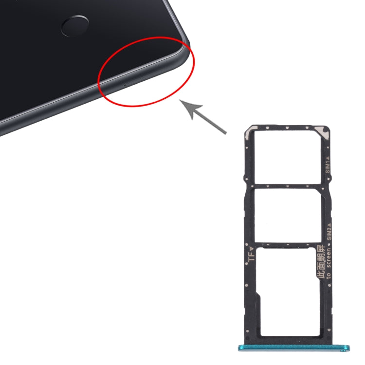 SIM Card Tray + SIM Card Tray / Micro SD Card Tray for Huawei Enjoy 20e (Green) - Card Socket by PMc TechLife | Online Shopping South Africa | PMc TechLife | Buy Now Pay Later Mobicred