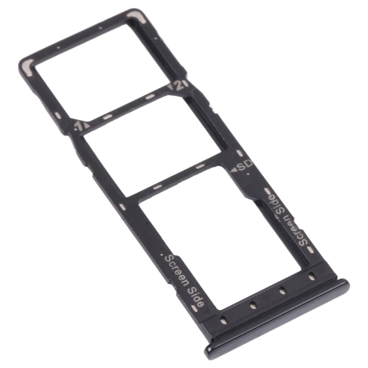 For Infinix Zero 8 X687 SIM Card Tray + SIM Card Tray + Micro SD Card Tray (Black) - free shipping - PMc TechLife - Order now!
